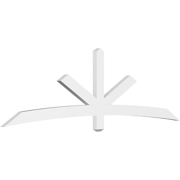Ekena Millwork Alberta Architectural Grade PVC Gable Bracket, 96"W x 28"H x 2"D x 4"F, 7/12 Pitch GBP096X28X0204ALB00 - main